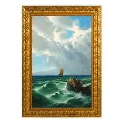 Coriolano Vighi, Firenze 1852 - Bologna 1905 / Marina con veliero / Firmato 'C Vighi'in basso a sinistra, oil on canvas