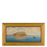 Francesco Lojacono, Palermo 1838 - 1915 / Il golfo di Palermo con il monte Pellegrino sullo sfondo / Firmato 'Lojacono ' in basso a destra