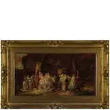 Adolphe Joseph Thomas Monticelli, Scena settecentesca / Iscritto 'Monticelli' in basso a destra