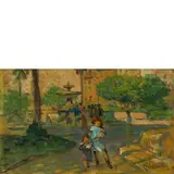 Bambini nel parco / Firmato 'C Filippelli' in basso a destra by Cafiero Filippelli, oil on panel, offered Mar 2018
