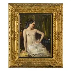 Attilio Toro, Nudo in un interno / Firmato 'A Toro' in basso a destra, oil on panel