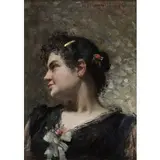 Adolfo Feragutti Visconti, Ritratto di donna / Firmato 'A. Feragutti' di Milano in alto a destra, oil on panel