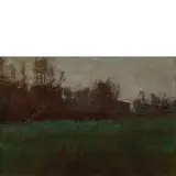 Giuseppe Sacheri, Paesaggio olandese con animali e contadino / Firmato 'G. Sacheri' in basso a sinistra