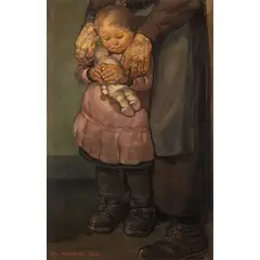 Manine giunte / Firmato 'Ett Mazzini' e datato 1954 in basso a sinistra by Ettore Mazzini, oil on canvas, offered Mar 2018