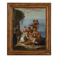 Pescatori che mangiano by Pietro Fabris, oil on canvas, offered May 2018