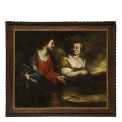 Cristo e la Samaritana by Orazio de Ferrari, oil on canvas, offered May 2018