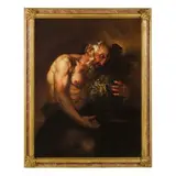 Johann Carl Loth, Sileno ebbro, oil on canvas