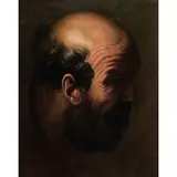 Daniele Crespi, Testa di carattere, oil on panel