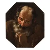 Giulio Cesare Bedeschini, Coppia di Santi, oil on canvas ottagonale