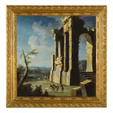 Leonardo Coccorante, Capriccio, oil on canvas