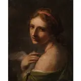 Anton von Maron, Ritratto di giovane donna come Venere, oil on tavoletta