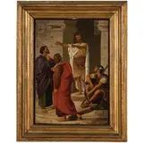 Cesare Maccari, Bozzetto per il San Giovanni Battista sulla soglia del carcere che invia i suoi discepoli da Gesù Cristo (1865), oil on cardboard