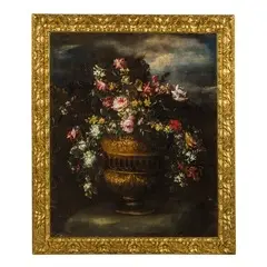 Margherita Caffi, Vaso fiorito, oil on canvas