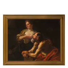 Daniel Seiter, Carità Romana, oil on canvas