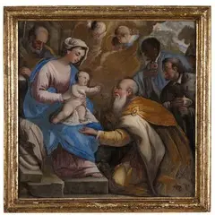 Luca Giordano, Adorazione dei Magi, oil on vetro