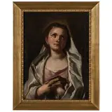 Lorenzo De Caro, Madonna con il libro, oil on canvas