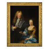 Robert Tournières, Doppio ritratto, oil on canvas