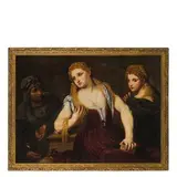 Ritratto di dama allo specchio by detto Pietro della Vecchia Pietro Muttoni, oil on canvas, offered May 2018