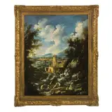 Antonio Francesco Peruzzini, Marina, oil on canvas