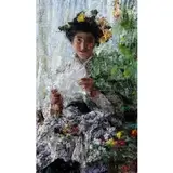 Antonio Mancini, Albano Laziale, 1852 ; Roma, 1930 / Madame Butterfly / Firmato 'Mancini' in basso a destra