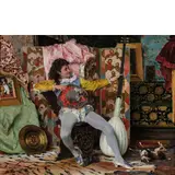 Francesco Vinea, Forli, 1845 ; Firenze, 1902 / Paggio in un interno / Firmato 'F Vinea' in basso a sinistra