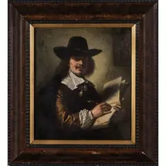 Ritratto di notabile con copricapo by Eberhard Stammel, oil on canvas, offered May 2018