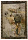 Untitled by Fred Harman, Gouache on Birch Bark, offered Dec 2020