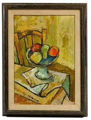 Untitled by George Cermack, Oil on Board, offered Dec 2020