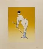 Peter Max, Woman in Derby, Serigraph