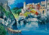 The Pier by Antonio DiVicarro, Oil on Canvas, offered Jan 2025