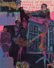 Warrington Colescott, Your Day in Court, Mixed Media Print
