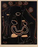 Man with Cane by Pablo Picasso, Linocut, offered Dec 2024