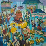 Tuhan Maha Kuat by Juni A Wulandari, Oil on Canvas, offered Dec 2024