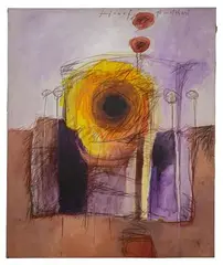 Hanafi, Matahari, Oil on Canvas