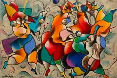David Schluss, Bliss, Mixed Media Serigraph