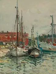 Jean Rigaud, Le Voilier, Oil on Canvas