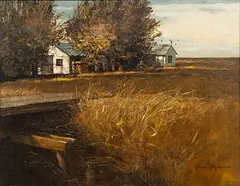Gregory Sumida, Pick-Up Crossing, Oil on Masonite