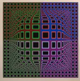 Victor Vasarely, Op Art, Serigraph