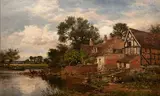 Benjamin Williams Leader, A Worcestershire Manor House, Oil on Canvas