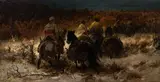 Adolf Schreyer, Kosak's Riding Through The Plains, Oil on Canvas