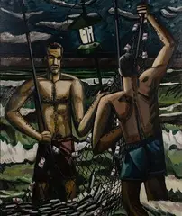 David Bates, Bait Fish, Oil on Canvas