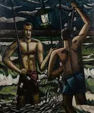 David Bates, Bait Fish, Oil on Canvas