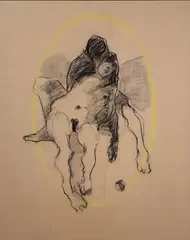 Untitled by Frank Rampolla, Mixed Media Figure Study, offered Sep 2024