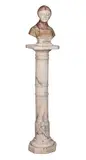 Untitled by Professor Guiseppe Besli, Marble Bust of Beatrice with Pedestal, offered Sep 2024