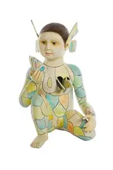 Sergio Bustamante, Butterfly Boy, Ceramic Sculpture