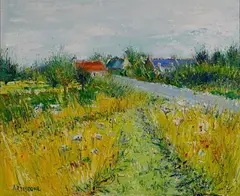 Yolande Ardissone, Bles a Saint Philibert, Oil on Canvas