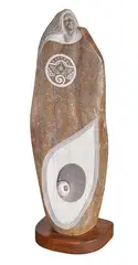Untitled by Cliff Fragua, Carved Utah Alabaster Sculpture, offered Aug 2024
