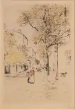 Jean-François Raffaëlli, La Petite Rue, Etching