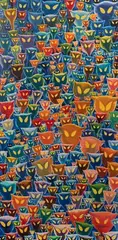 Dr. Seuss, Plethora of Cats, Serigraph on Canvas