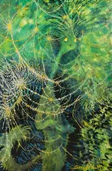 Dr. Seuss, Green Cats with Lights, Giclee on Canvas